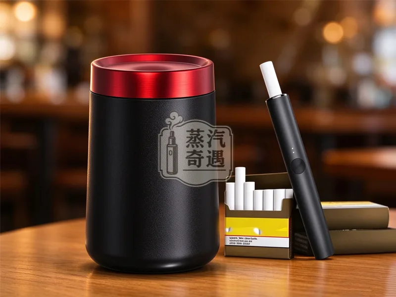 IQOS煙灰缸 金属质感+磨砂工艺 煙彈主機特寫
