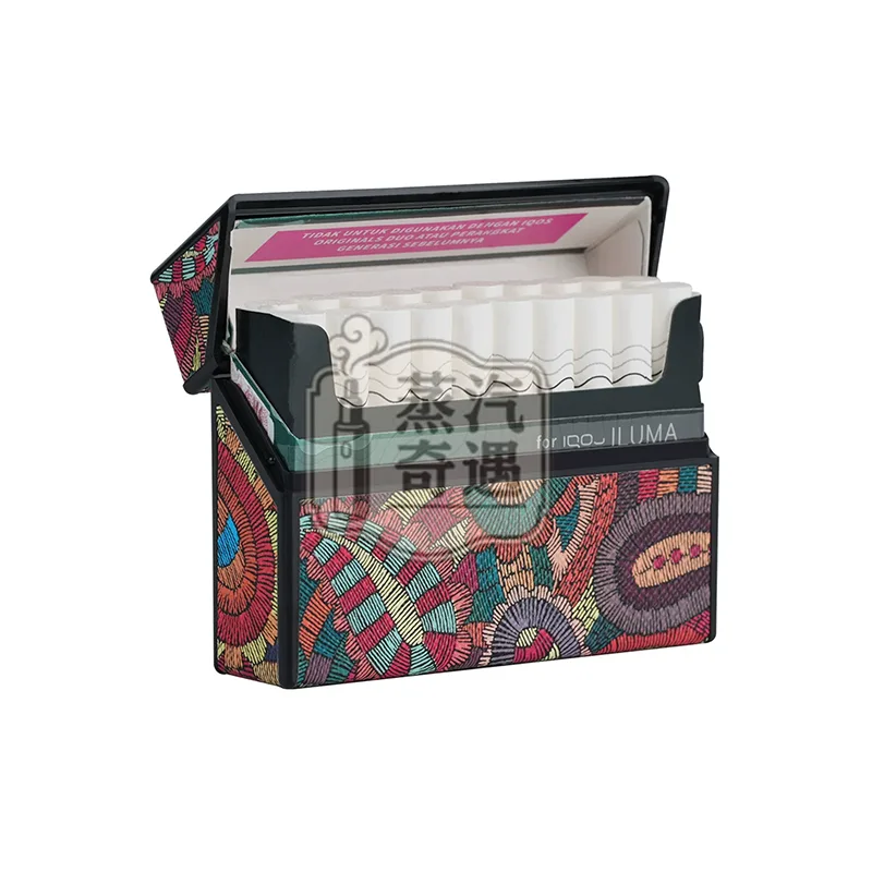 腰果花紋IQOS煙彈收納盒紅色款式特寫展示