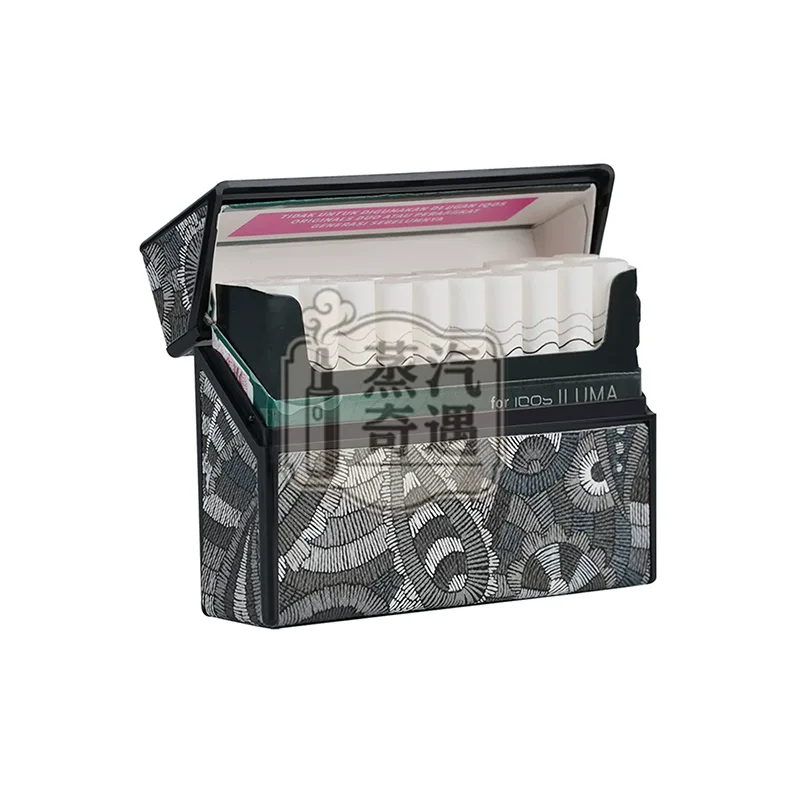 腰果花紋IQOS煙彈收納盒黑色款式特寫展示