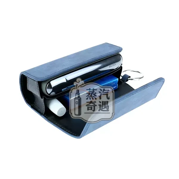 【磨砂紋/格子紋/老花系列】IQOS ILUMA/3.0側開式通用收納保護殼|PU 皮革防摔便攜包